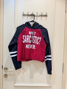Sarcastic Never Cropped Hoodie