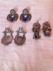 Set Of 3 Traditional Earrings