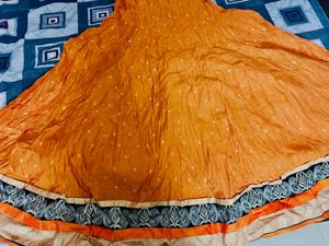 Orange Anarkali Dress