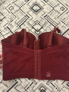 burgundy corset with pads