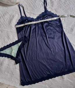 Blue Lace Lingerie Set