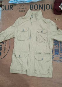 Men's Beige Utility Jacket