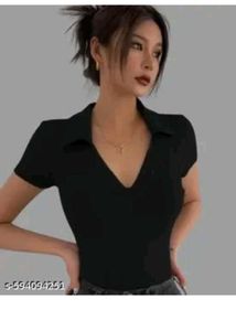 Chic V-Neck Collared Top