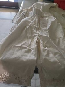cord set White Broderie Anglaise Blouse