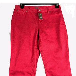 Women's Red Capri
