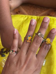 Cute Cartoon Rings Set