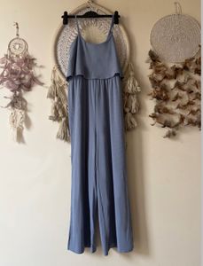 Boho Blue Tiered Jumpsuit