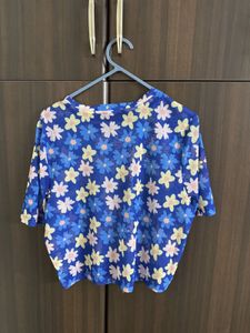 Sheer Floral Crop Top