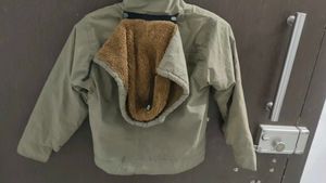 Stylish Hooded Khaki Jacket