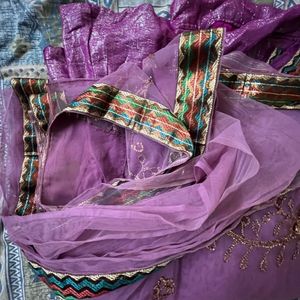 Beautiful Purple Embroidered Saree