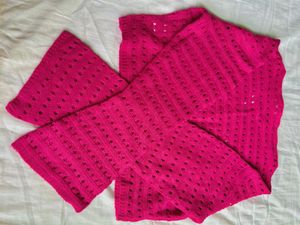 H.M Women's Hollow Out Crochet Knit Crop Top
