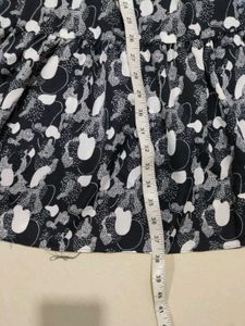 Stylish Black &amp; White Printed Dress