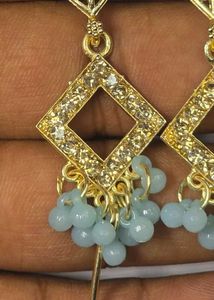 Beautiful Gold Toned Diamond Earrings