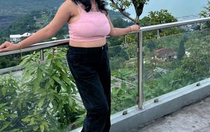 Pink Smocked Crop Top.. hello summer