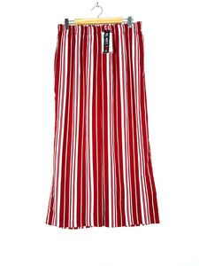 Red White Striped Plazzo