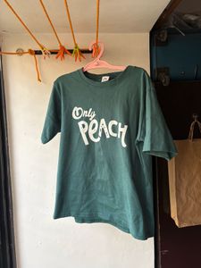 Green "Only Peach" Graphic Tee
