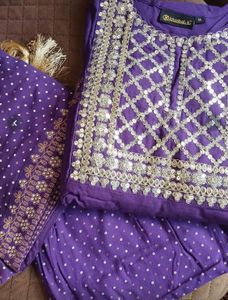 Elegant Purple Kurta Set with Dupatta