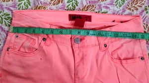 Peach Colored Narrow Bottom Pants
