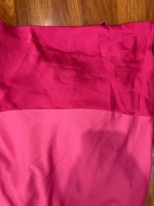 Hot Pink Satin Slip Dress
