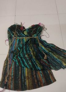 Stylish feather Strappy  Dress