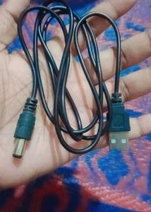 USB to DC Barrel Jack Adapter Cable