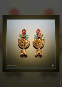 Exquisite Meenakari Jhumka Earrings