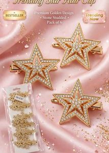 9 piece of Star Hair Clips for navaratri kanjak