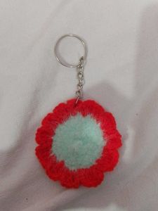 Red Flower Keychain