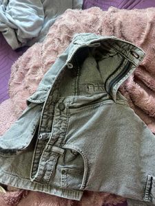 Gray Cargo Denim jorts