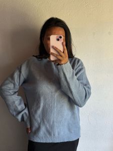 Cozy Blue Knit Sweater