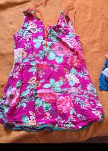 Boho Floral Print Mini Dress