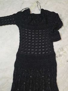 Sparkly Knit Sweater Dress