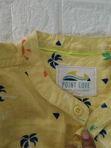 Boys Yellow Print Shirt