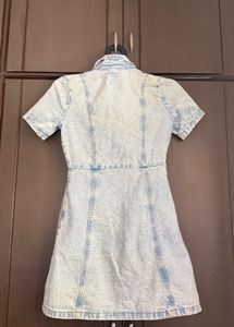 Light Wash Denim Button-Up Dress