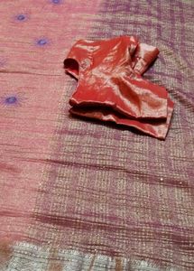 Embroidered Pink Saree