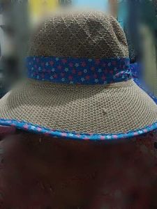 Charming Straw Hat with Star Ribbon for girls