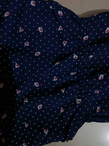 Kids Navy Floral Jumpsuit