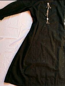 Black And White Kurta Set