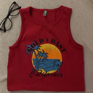 Benetton Graphic Print Tank Top