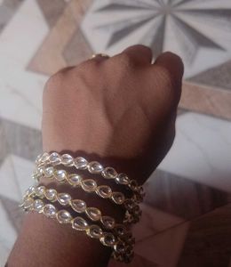 Elegant Gold Tone Bangle Set