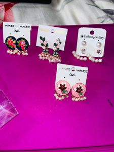 Set of 4 Designer Earrings