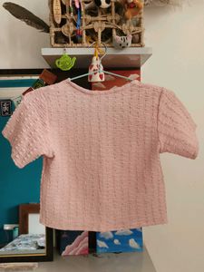 Peace Textured Square Neck Top