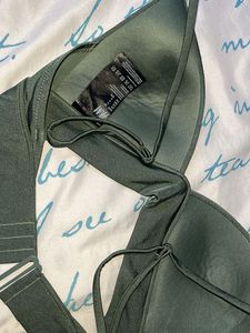 Stylish Dark Green Bikini Top