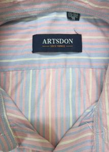 Men's Striped Button-Up Shirt