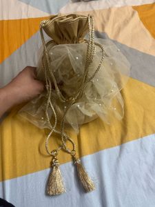 Elegant Gold Potli Bag