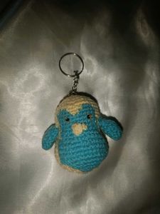 Crocheted penguin Keychain