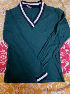 Dark Green Jean Top