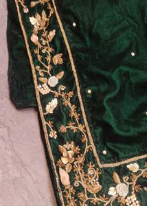 pista Green jardoshi hand work Embroidered Lehenga