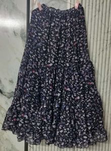 Bohemian Floral Tiered Maxi Skirt