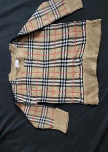 Burberry Plaid Pattern Sweater